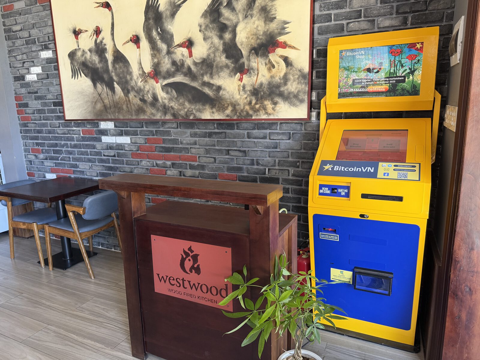 Westwood Da Nang interior with BitcoinVN BTM