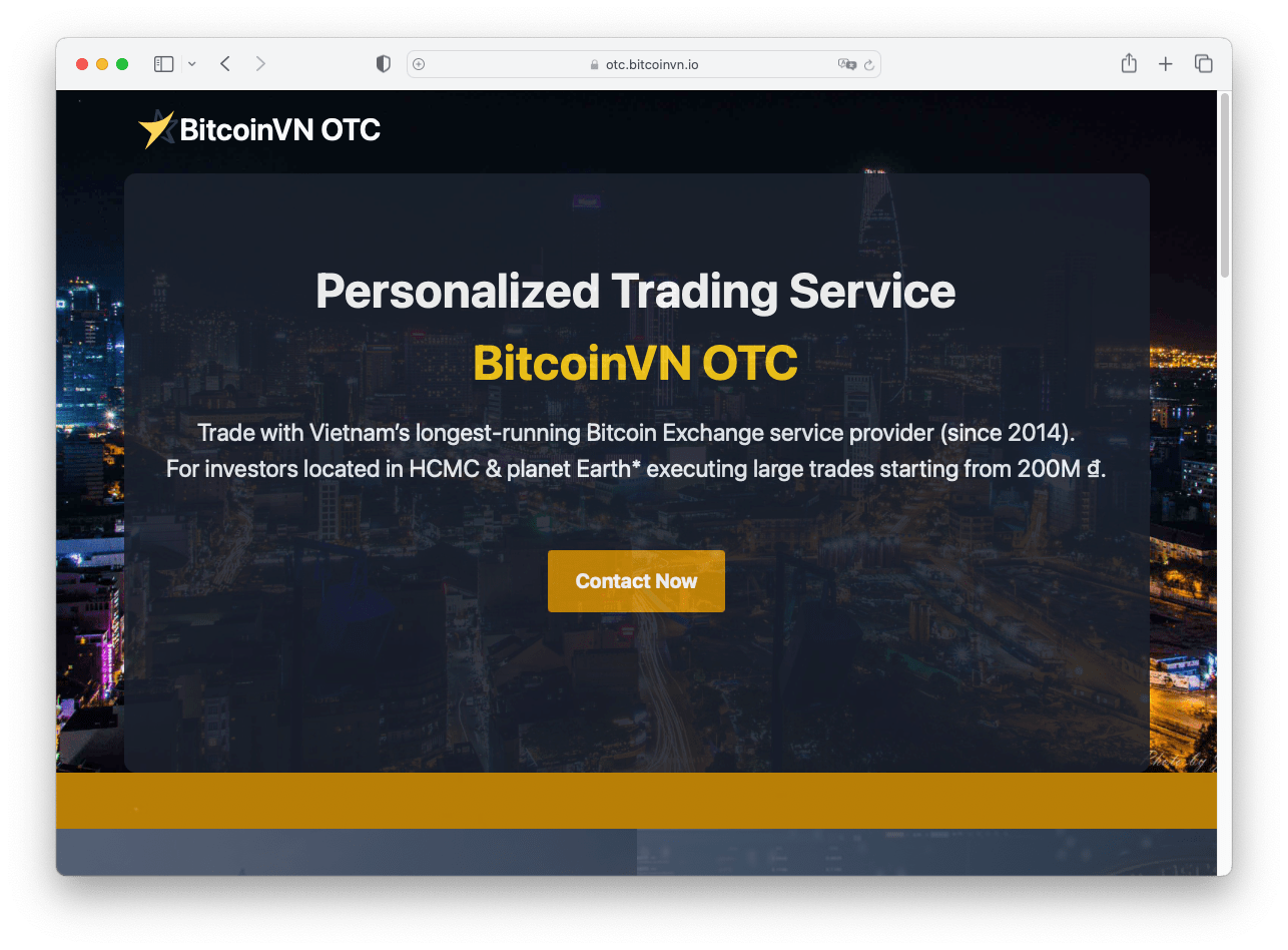 BitcoinVN OTC Screenshot