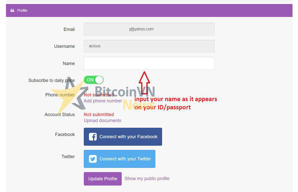 Remitano verify account
