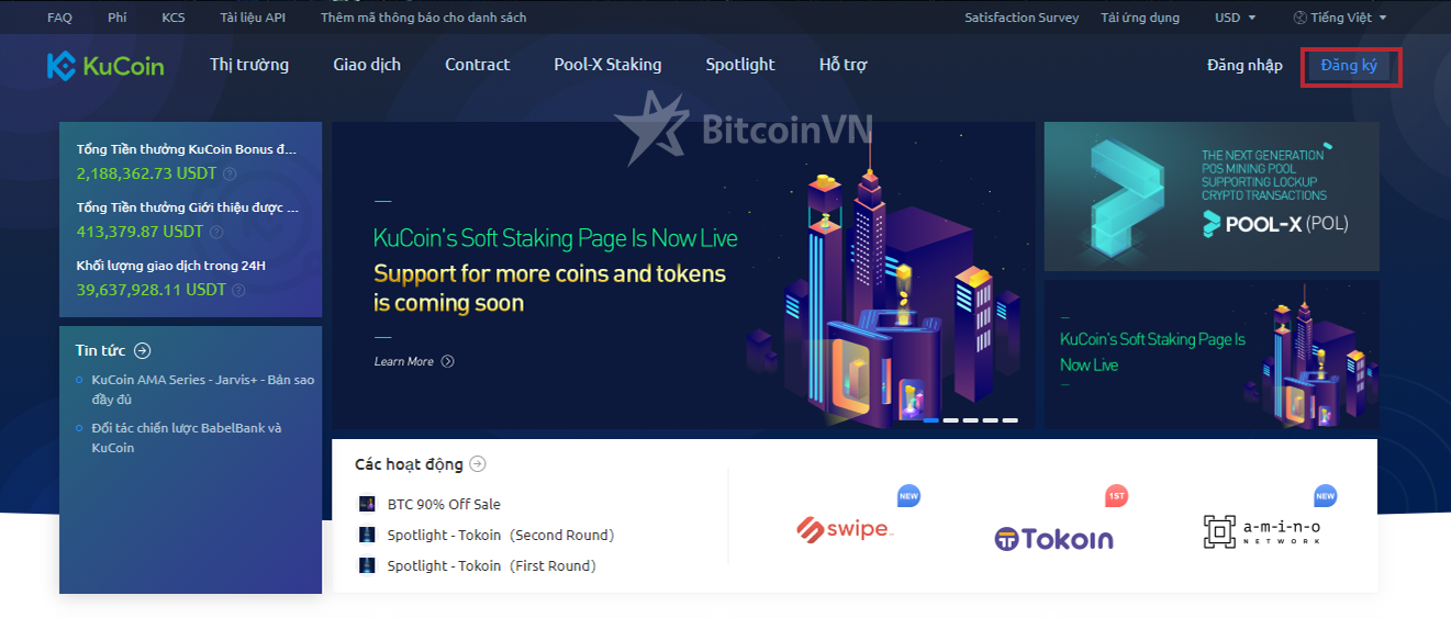 Đăng ký sàn giao dịch Kucoin
