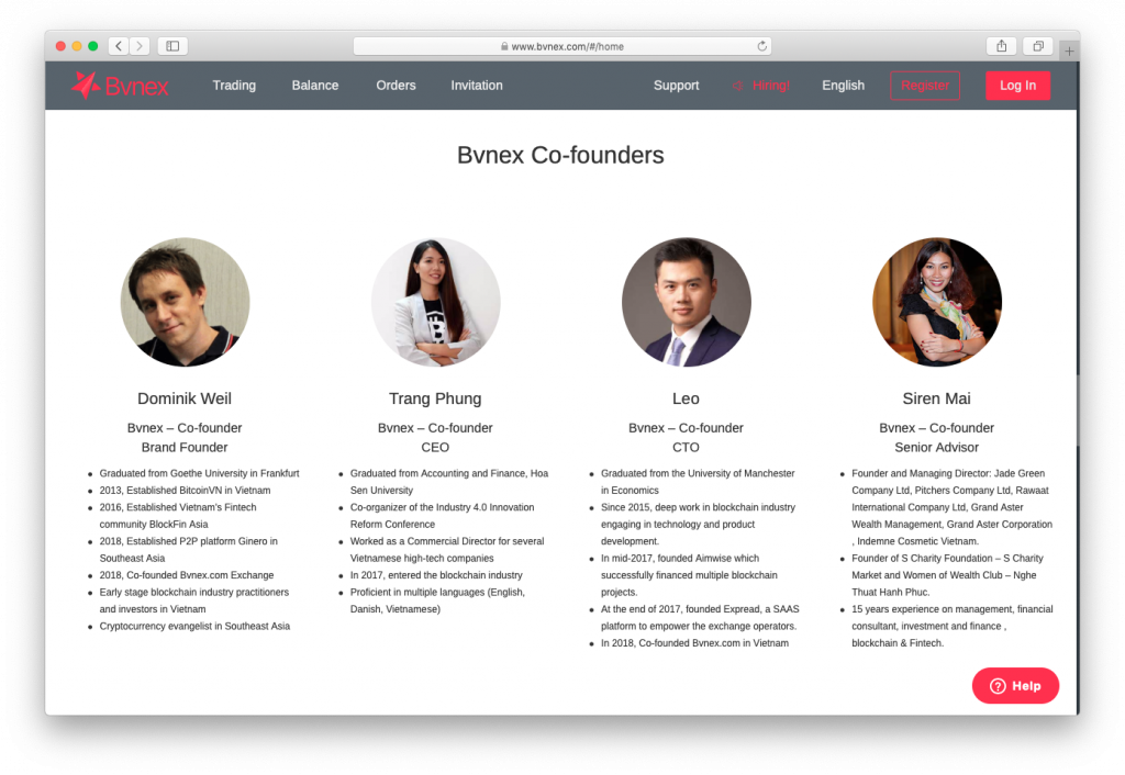 BVnex "co-founders"