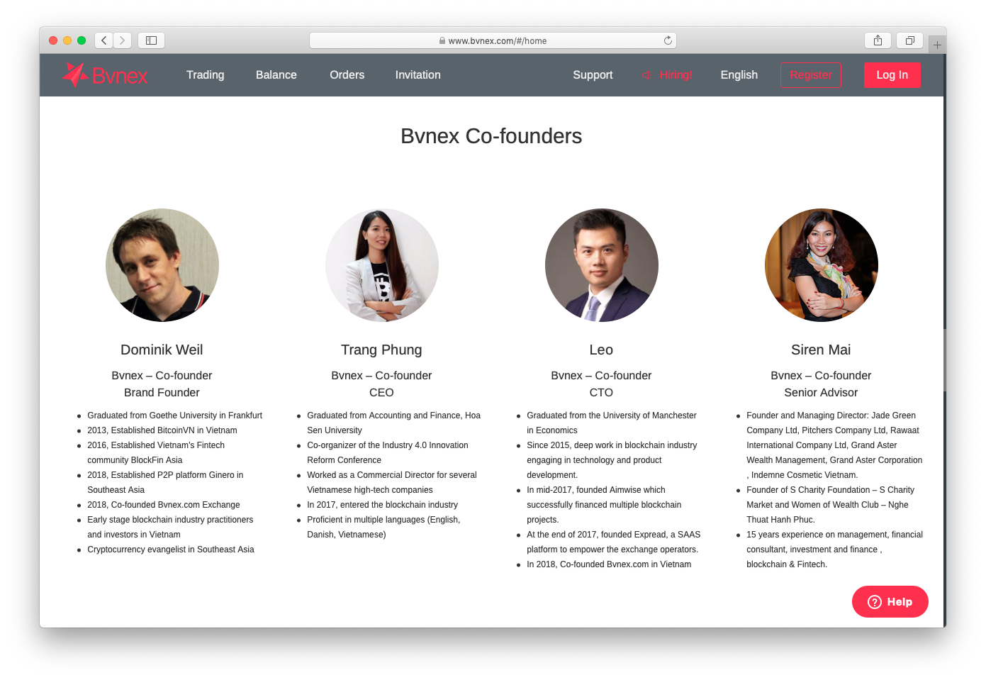 Dominik listed as one of the co-founders. Why wouldn’t Bvnex take sole credit for what is solely their creation?