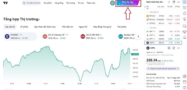 Chọn “Nâng cấp ngay”