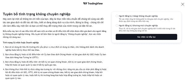 Những điều cần lưu ý được nêu rõ khi tiến hành nâng cấp TradingView