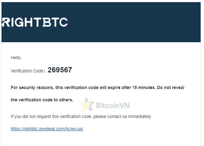Thanh xác minh captcha khi đăng ký RightBTC