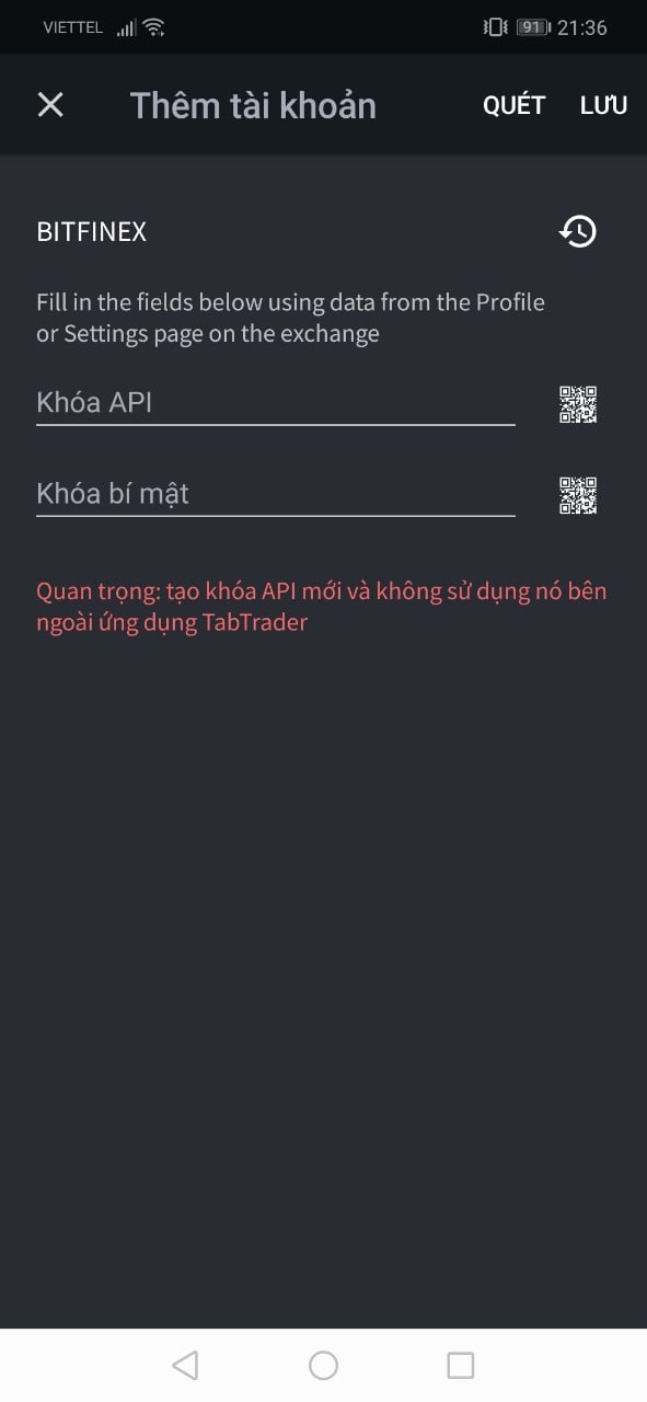 TabTrader - Hướng dẫn thành thạo app xem giá tiền điện tử
