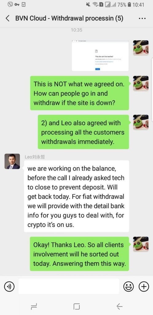 Leo/Expread chịu trách nhiệm cho việc rút Bitcoin và các tài sản số khác của người dùng