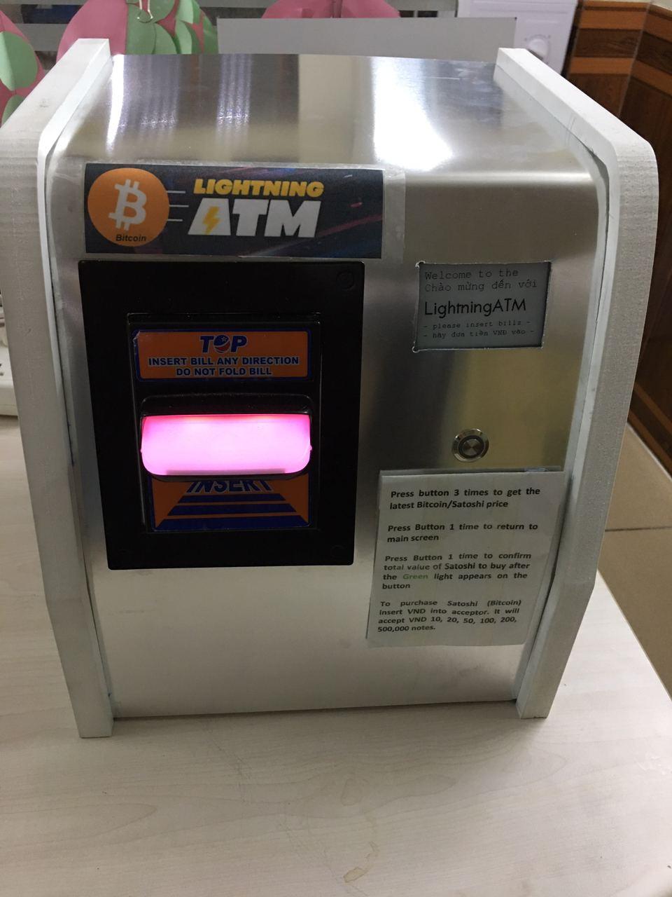 Eats Fiat, gives Sats. Asia's first Lightning ATM in Ho Chi Minh city.