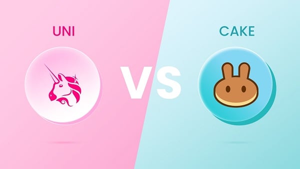 Uniswap và PancakeSwap được xây dựng trên 2 nền tảng khác nhau