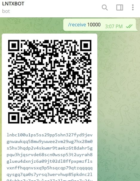 Nếu bạn muốn tạo Hóa đơn Lightning cho 10.000 Sats, bạn sẽ nhập / nhận 10000