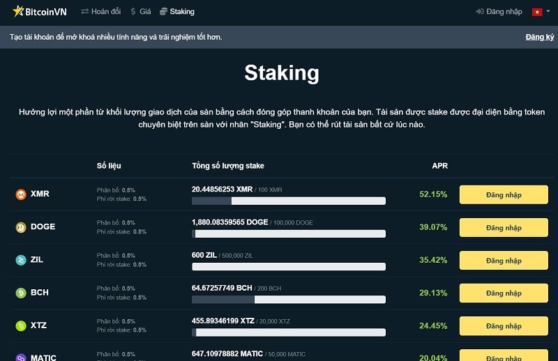Stake tạo ra thu nhập thụ động cho các nhà đầu tư tiền điện tử