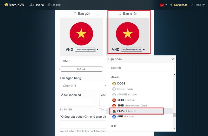 Chọn Pepe tjai mục “bạn nhận”