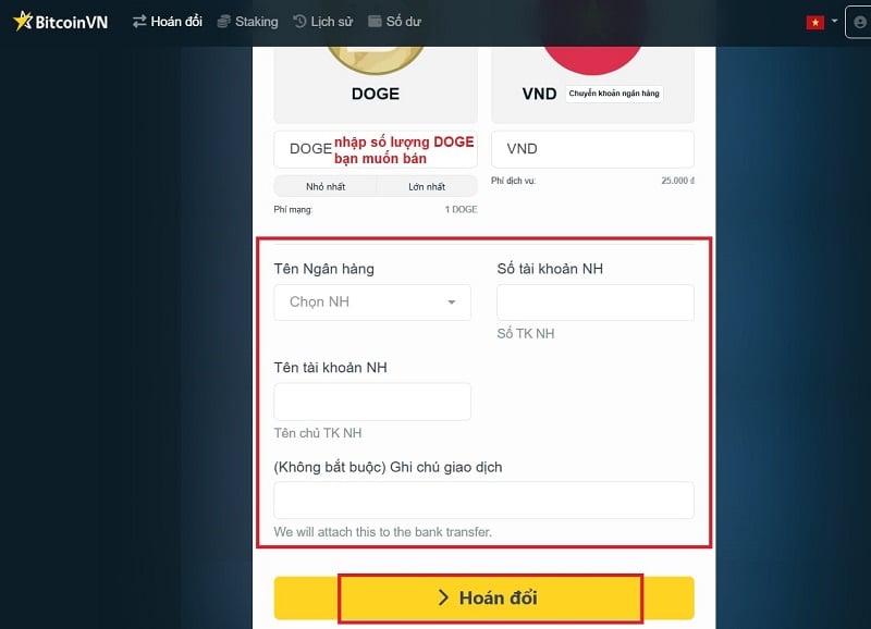 “Hoán đổi” để tiến hành giao dịch