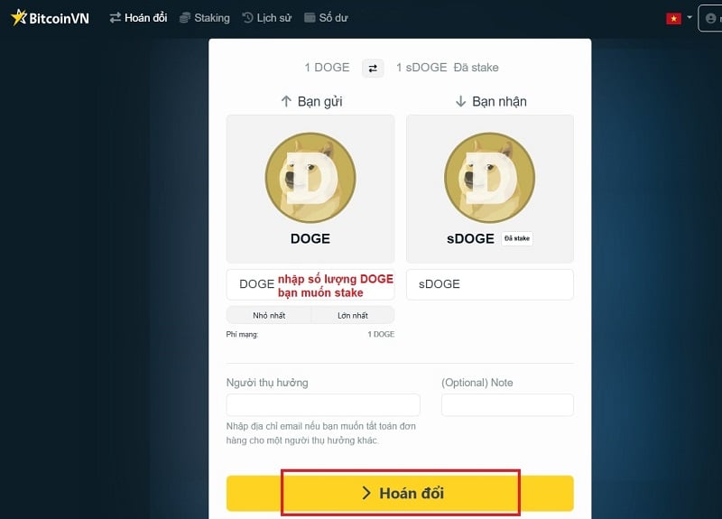 Sau đó bạn chỉ cần đợi để nhận phần thưởng stake