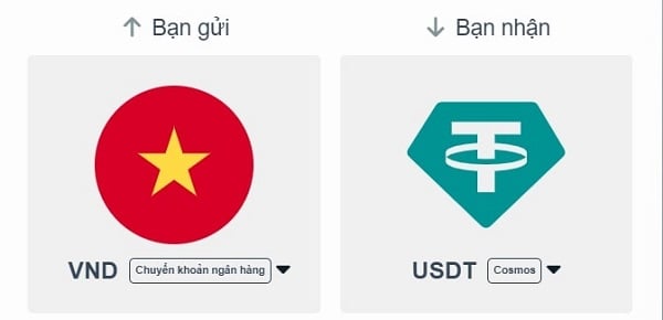 Giao dịch tiền điện tử trên Cosmos thông qua BitcoinVN