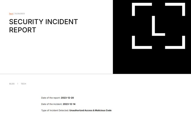 Báo cáo của Ledger về sự cố liên quan đến bộ công cụ Ledger Connect Kit