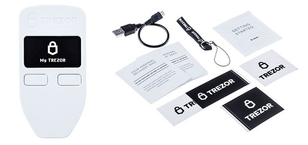Trezor One có thiết kế nhỏ gọn và ít đắt tiền hơn so với 2 loại đã đề cập