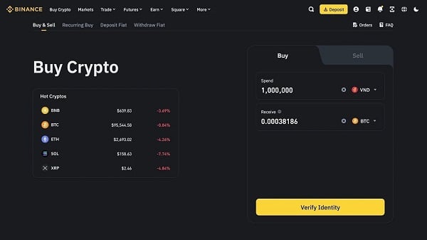 Sàn giao dịch lớn nhất thế giới - Binance được nhiều người Việt tin dùng