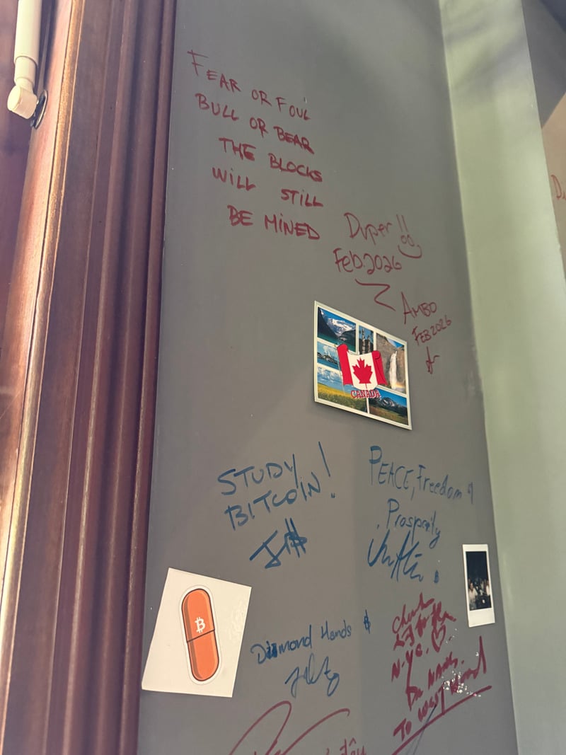 Bitcoin signature wall at Westwood Da Nang