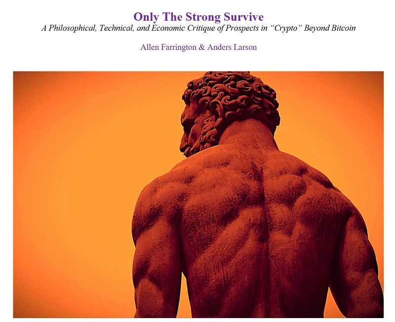 Only The Strong Survive essay cover