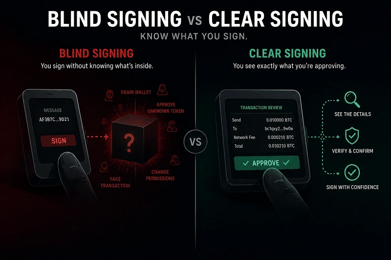 Clear Signing cho bạn thấy chi tiết giao dịch mà bạn sắp ký