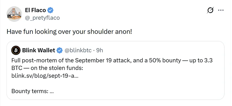 Give no quarter - the clear message from the Blink team on how to deal with threat actors in the space and build a credible deterrent