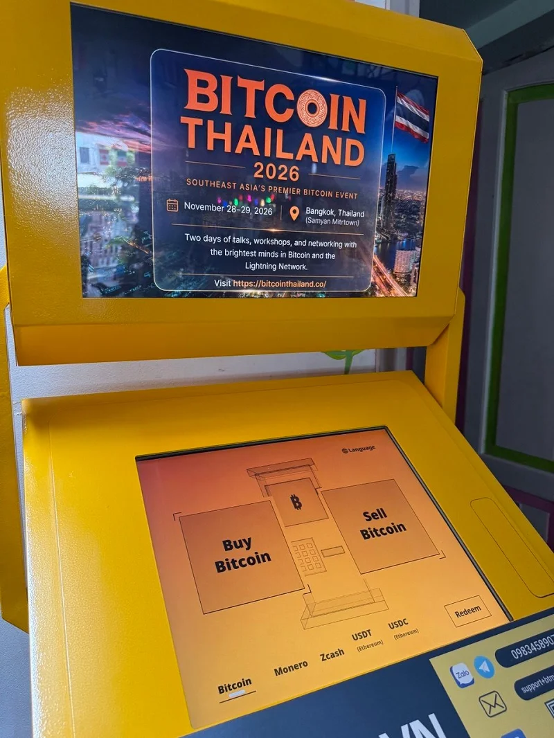 A Gustav I Digital Asset Teller Machine, previously operated by BitcoinVN and now in a period of transition as Vietnam introduces a new regulatory framework for the cryptocurrency sector