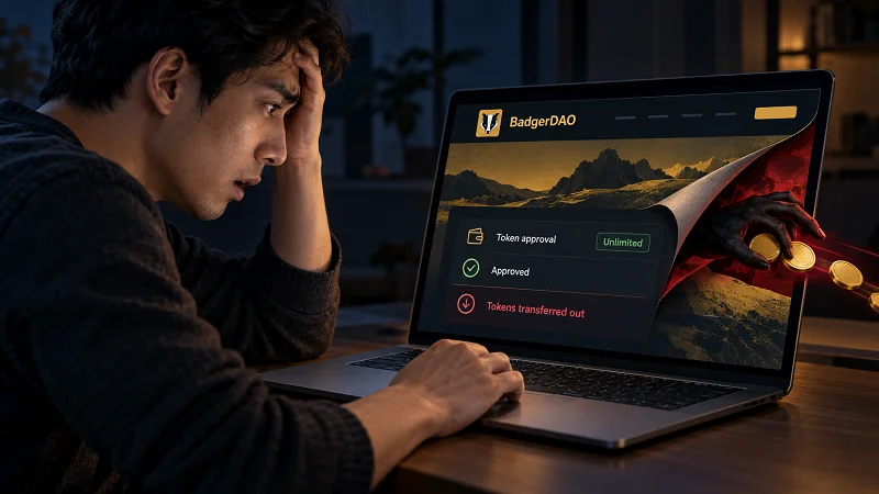 BadgerDAO, 2021: $121 million stolen through malicious approvals on a tampered website