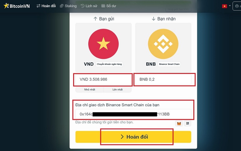 Nhập thông tin được yêu cầu