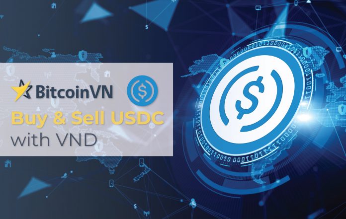 BitcoinVN listing USDC stablecoin for direct purchase/sale with Vietnamese Dong