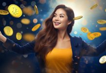 Attractive Woman Reaching For Bitcoin