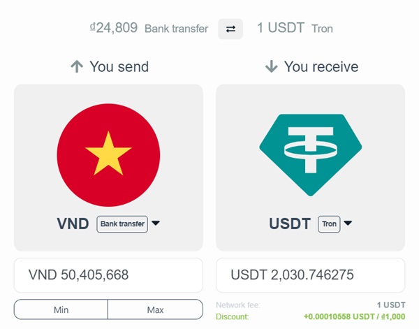 Buying USDT (Tether) made easy in Vietnam