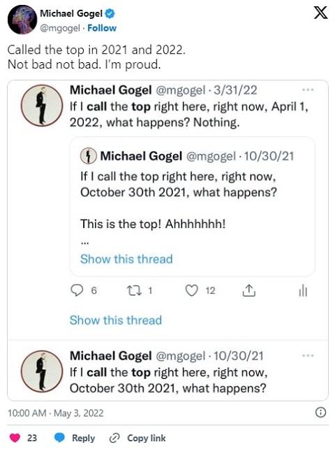 Dòng trạng thái của ông Michael Gogel trên X (Twitter)