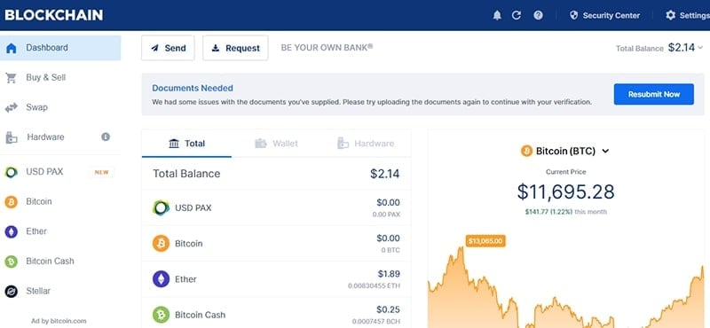 Nền tảng blockchain cung cấp đầy đủ số lượng bitcoin còn lại trong ví của một người nào đó.